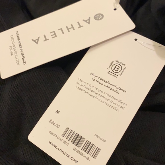 Athleta Purana Wrap Sweatshirt // Black - Picture 9 of 12